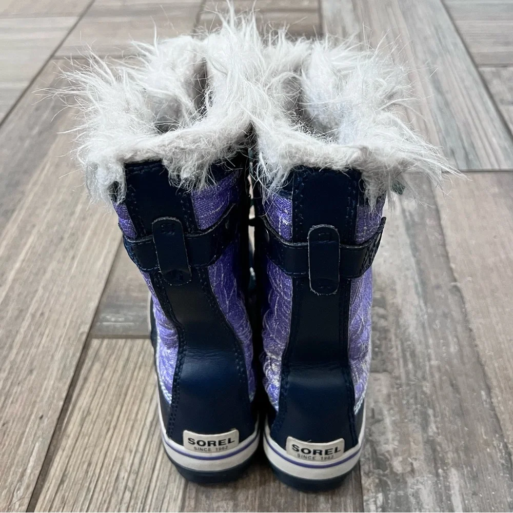 Sorel Kids Lavender and Black Winter Boots